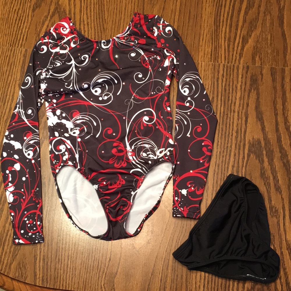 Gymnastics competition leotard w/ briefs
